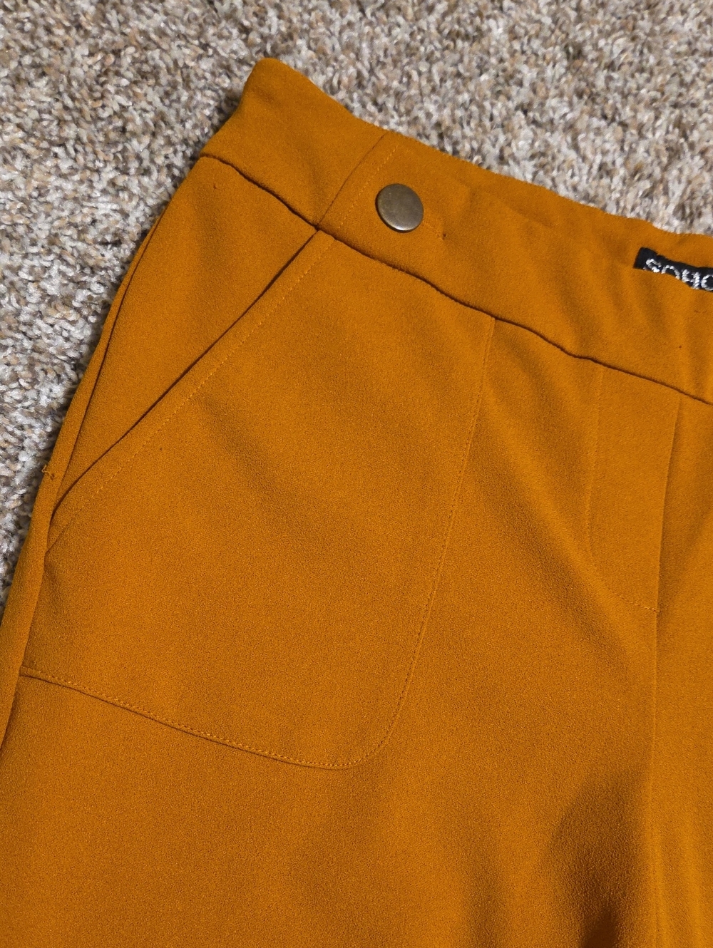 Soho Apparel Mustard Pull On Straifht Leg Pant - Picture 2 of 7